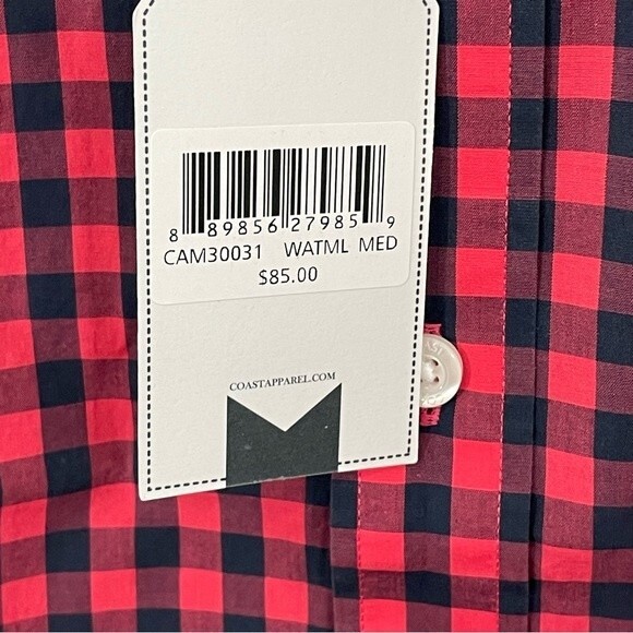 NWT Coast Pink & Blue "The Marlin Buttondown" Button Down Shirt Size MEDIUM - Picture 4 of 6